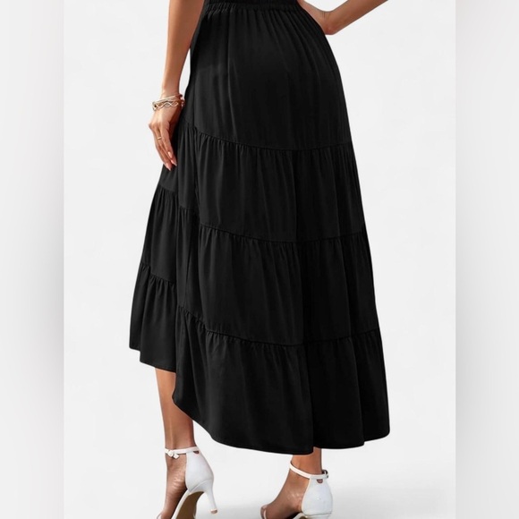 Bohemian Black Tiered Skirt - Picture 4 of 4